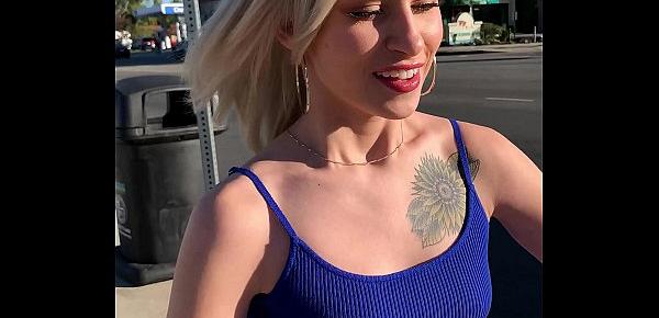  Blonde Teen Kiara Cole Public Sex after Break-in POV